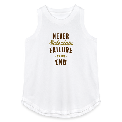 Never Entertain Failure (Brown/Gold) Tri-Blend Organic Tank - white