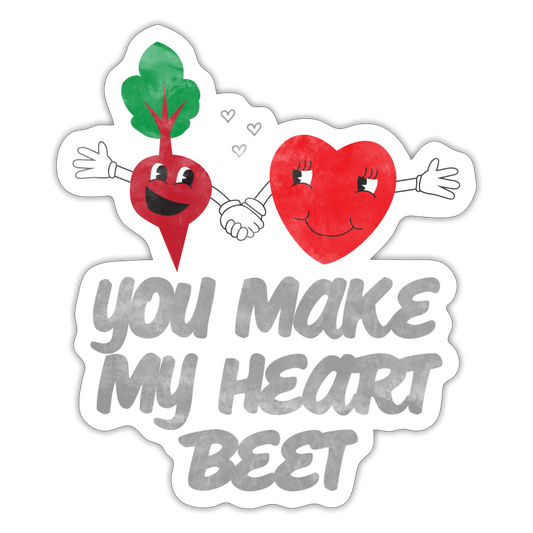 Heart Beet Sticker - white matte