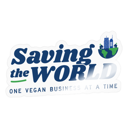 Saving the World Sticker - transparent glossy