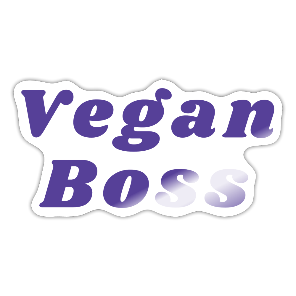 Vegan Boss Sticker - white glossy