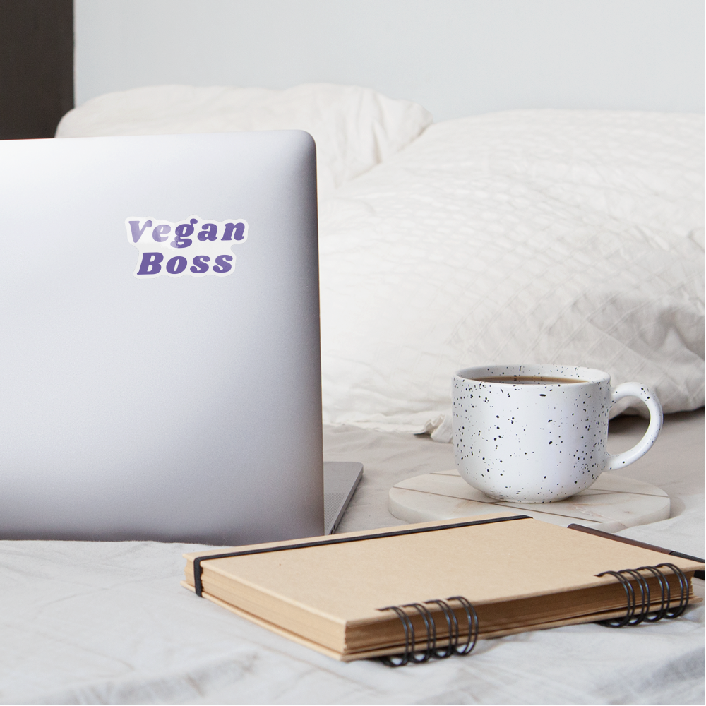 Vegan Boss Sticker - white glossy
