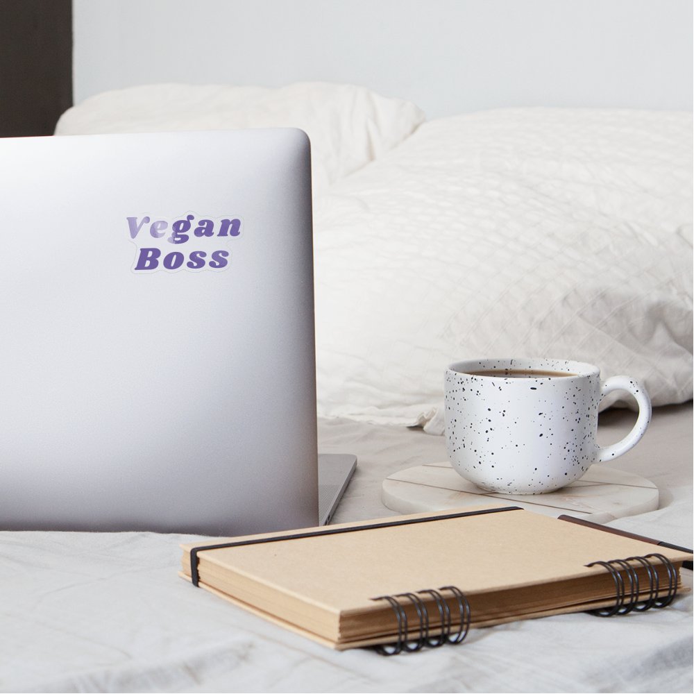 Vegan Boss Sticker - transparent glossy