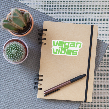 Vegan Vibes Sticker - white matte