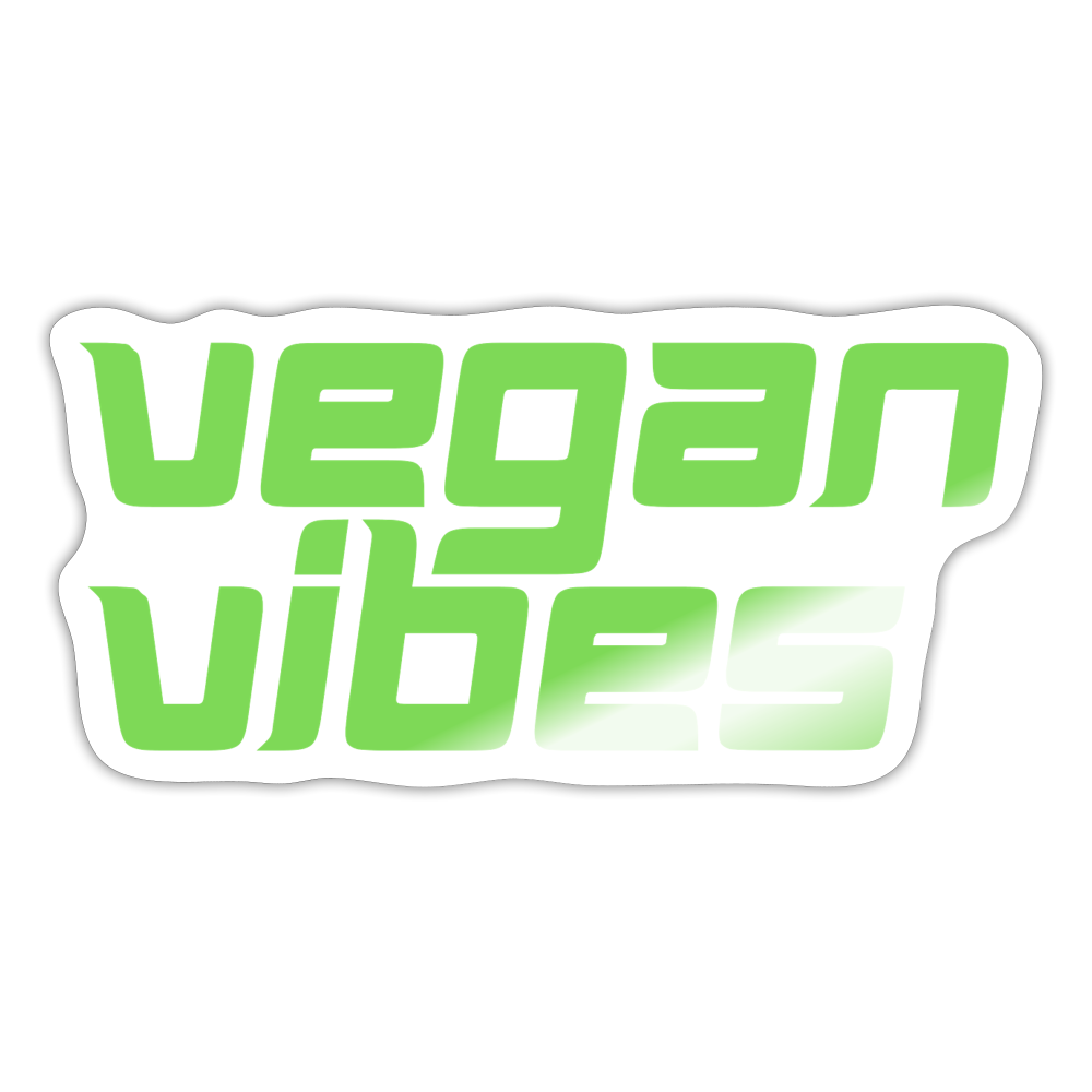 Vegan Vibes Sticker - white glossy