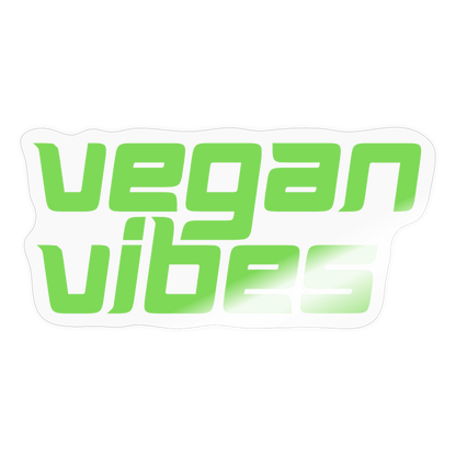 Vegan Vibes Sticker - transparent glossy