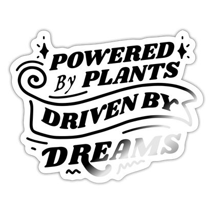 Powered by Plants Sticker - white glossy