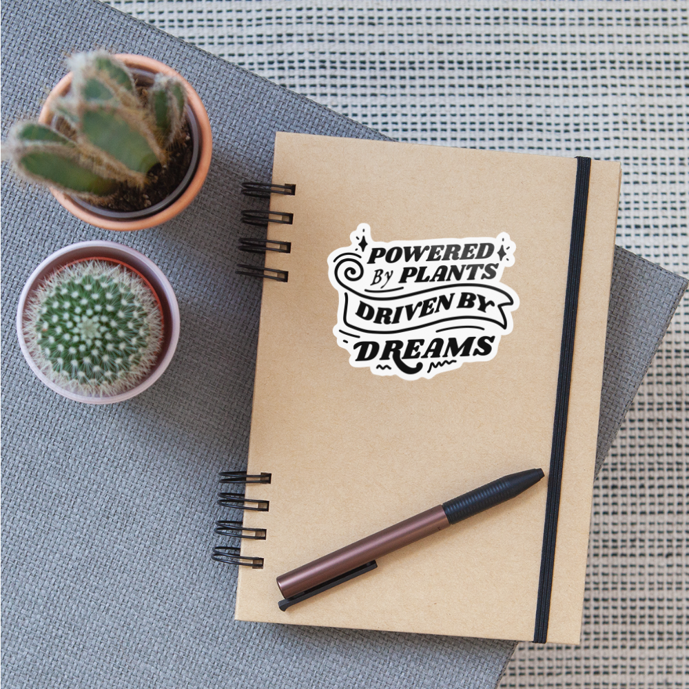 Powered by Plants Sticker - white glossy