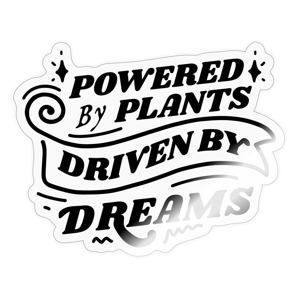 Powered by Plants Sticker - transparent glossy