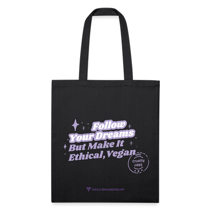 Follow Your Dreams [Purple] Recycled Tote - black