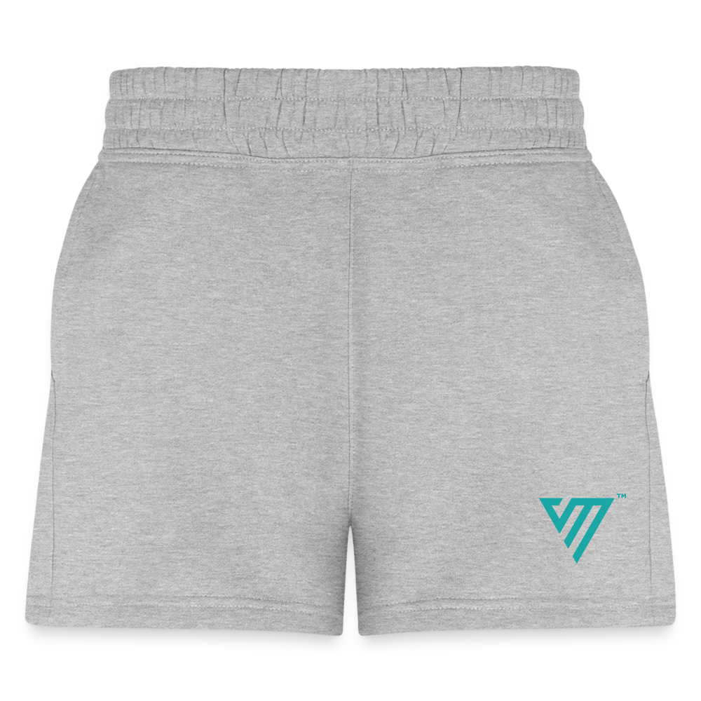 VM Logo [Teal] Jogger Shorts - heather gray