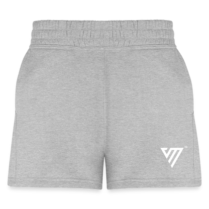 VM Logo [White] Jogger Shorts - heather gray