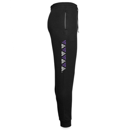 VM Alluring Logo Motif [Purple] Unisex Joggers - black/asphalt