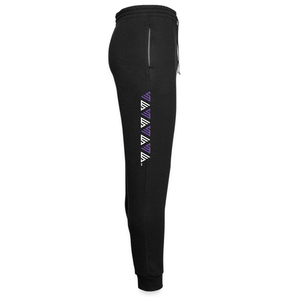 VM Alluring Logo Motif [Purple] Unisex Joggers - black/asphalt