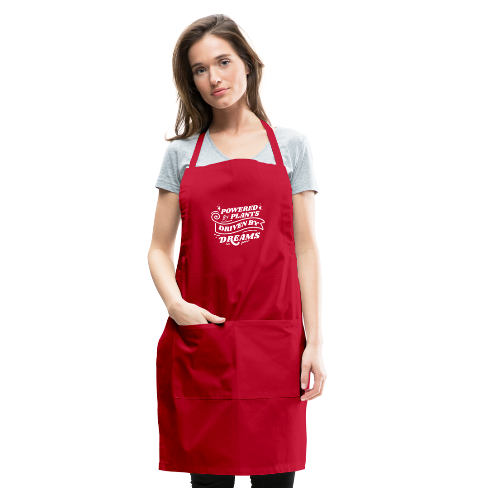 Powered by Plants Apron - red