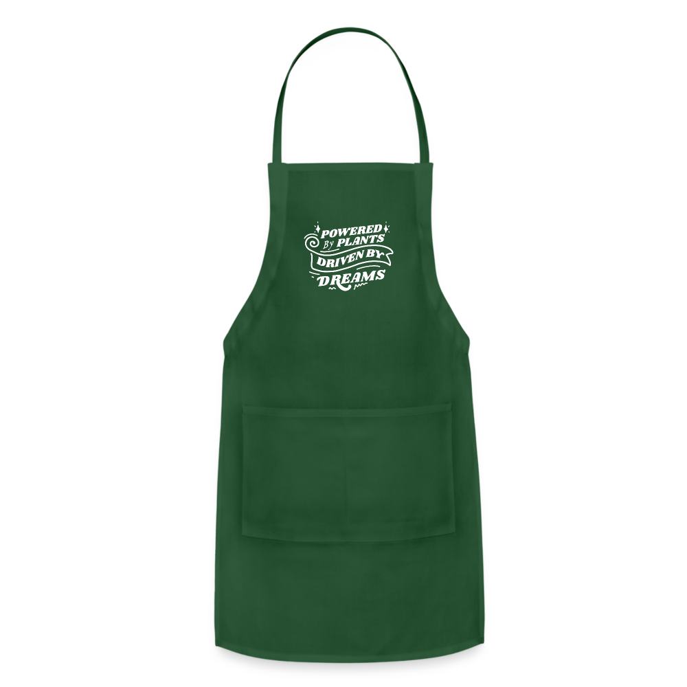 Powered by Plants Apron - forest green