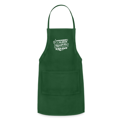 Powered by Plants Apron - forest green