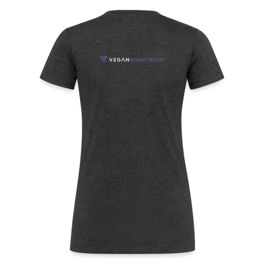 VM Alluring Logo Motif [Purple] Fitted Organic Tri-Blend Shirt - heather black