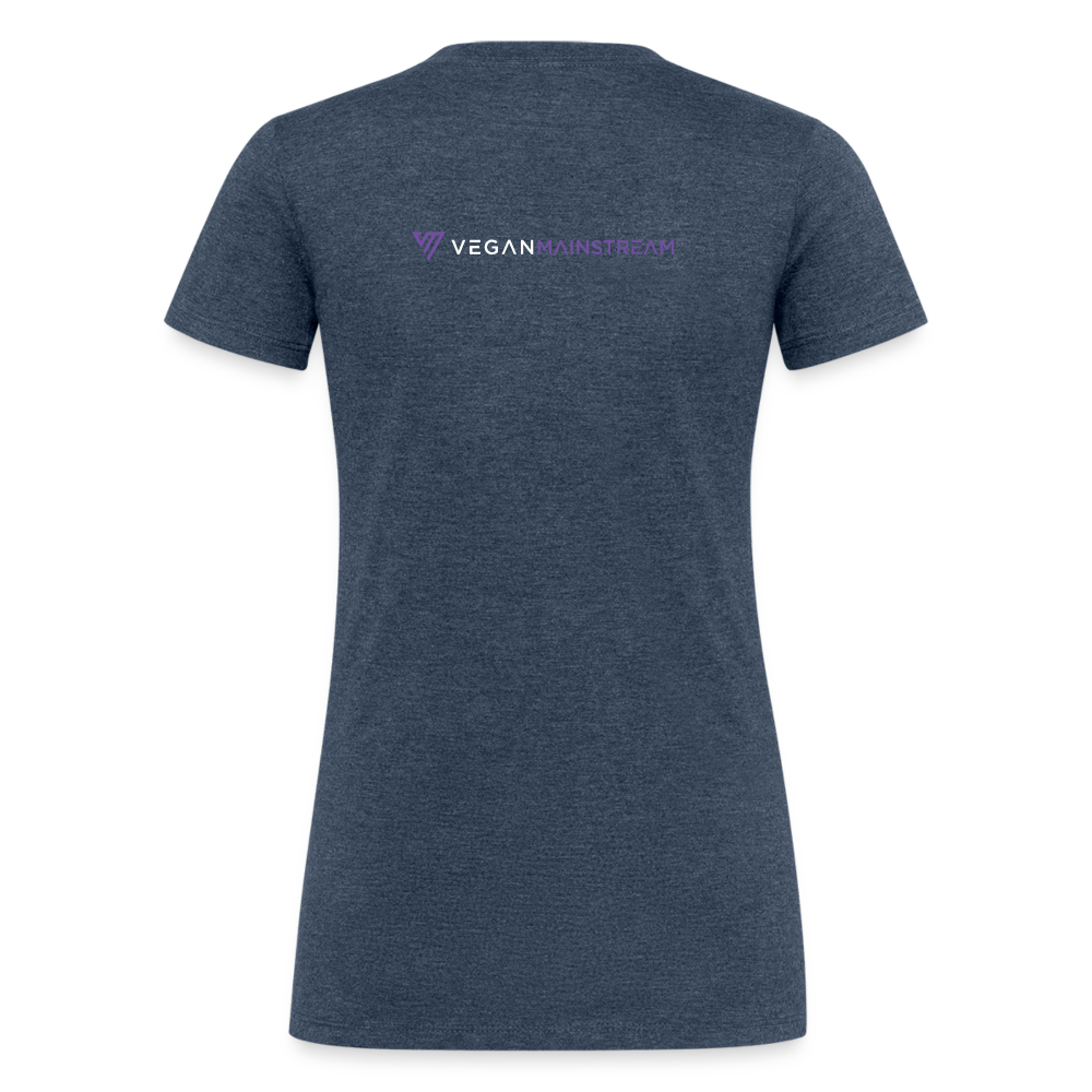 VM Alluring Logo Motif [Purple] Fitted Organic Tri-Blend Shirt - heather navy