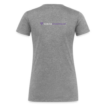 VM Alluring Logo Motif [Purple] Fitted Organic Tri-Blend Shirt - heather gray