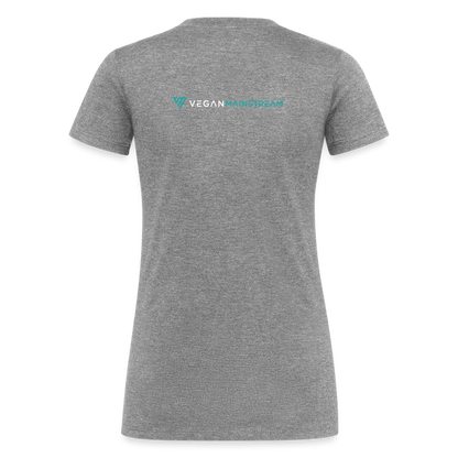 VM Alluring Logo Motif [Teal] Fitted Organic Tri-Blend Shirt - heather gray