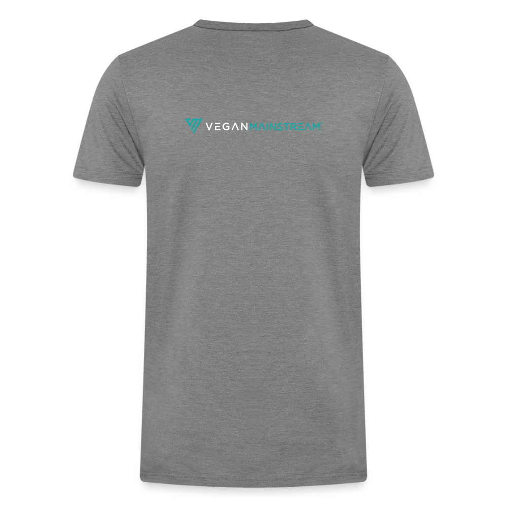 VM Alluring Logo Motif [Teal] Straight Cut Organic Tri-Blend Shirt - heather gray