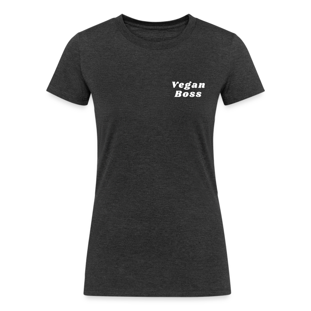 Vegan Boss [White] Fitted Shirt - heather black