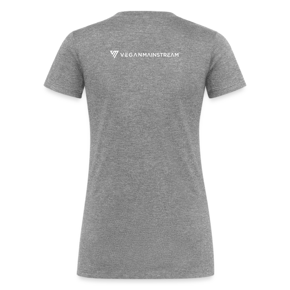 VM Logo [White] Fitted Organic Tri-Blend Shirt - heather gray