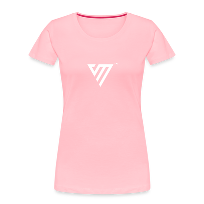 VM Logo [White] Fitted Organic Cotton Shirt - pink