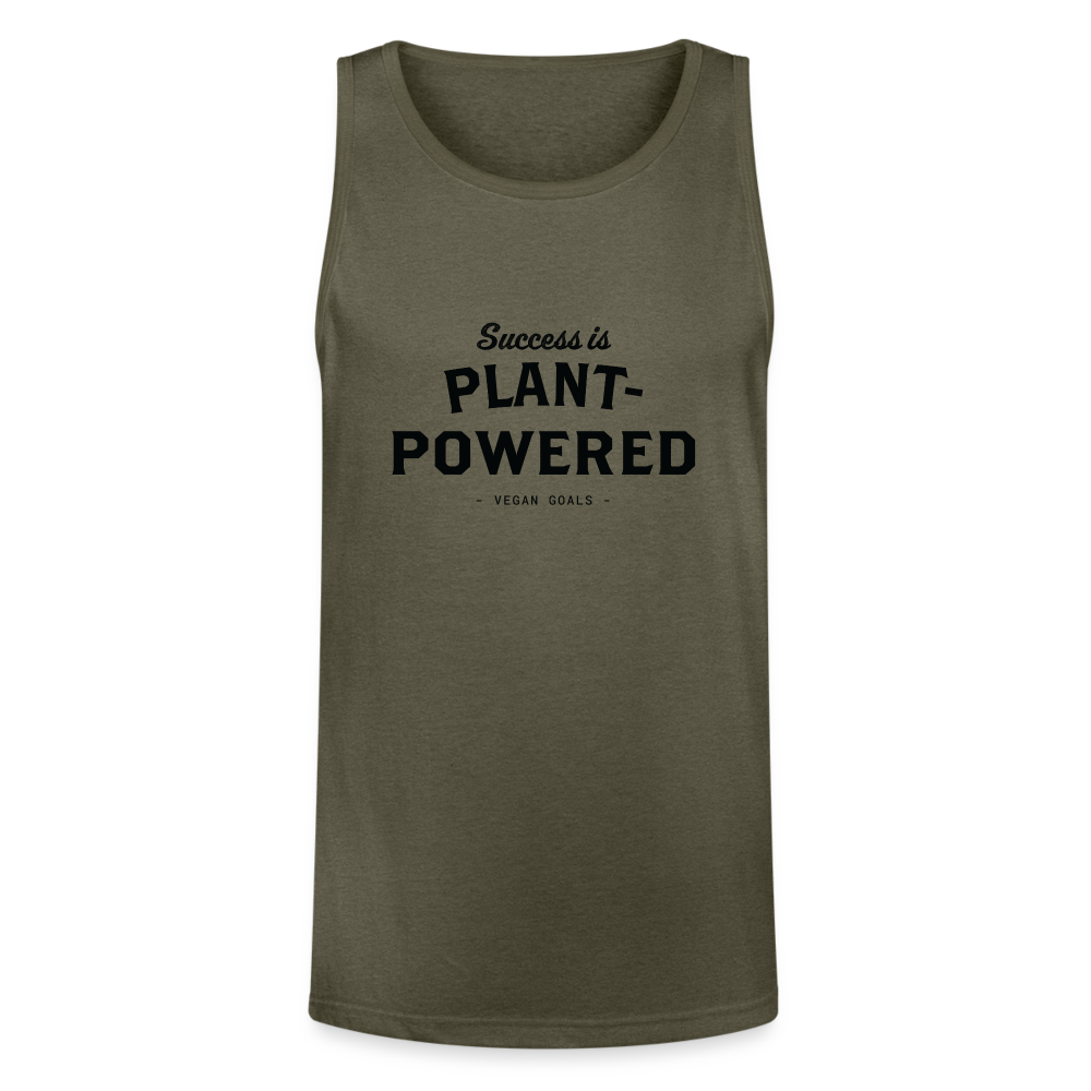 Success is Plant Powered Tri-Blend Organic Tank - heather olive