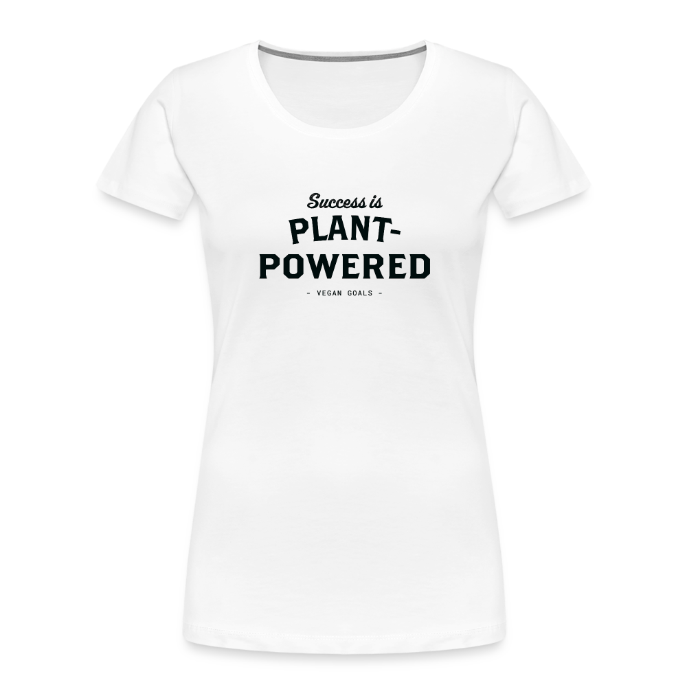 Success is Plant-Powered Fitted Organic Cotton Shirt - white