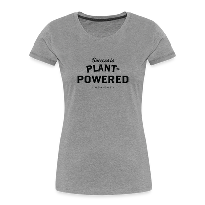 Success is Plant-Powered Fitted Organic Cotton Shirt - heather gray