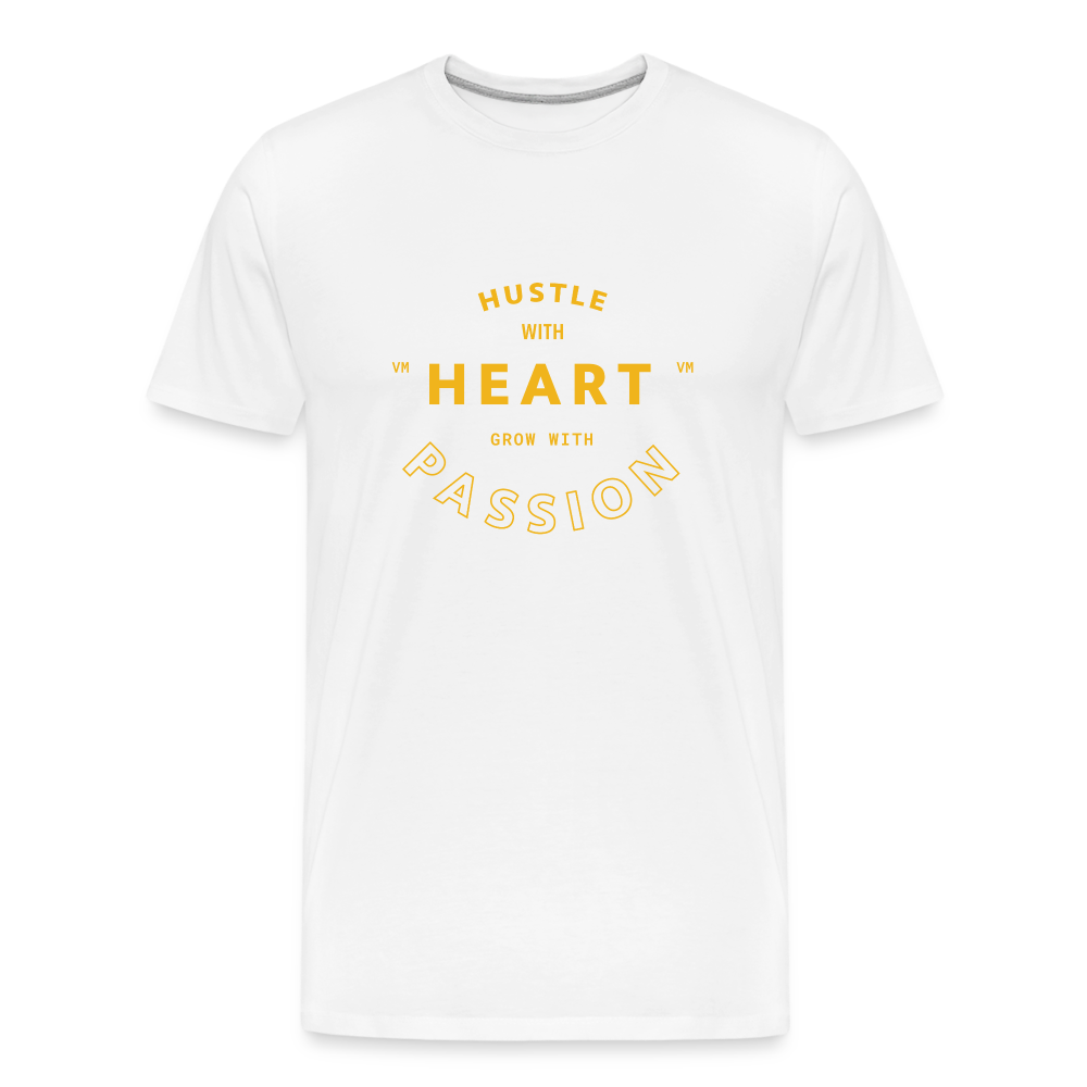 Hustle with Heart Straight Cut Organic Cotton Shirt - white