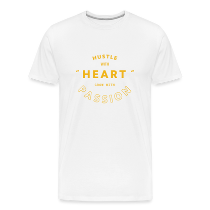 Hustle with Heart Straight Cut Organic Cotton Shirt - white