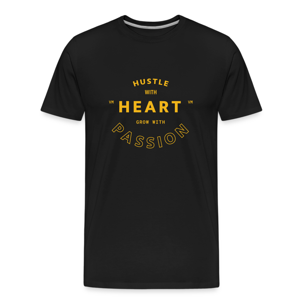 Hustle with Heart Straight Cut Organic Cotton Shirt - black