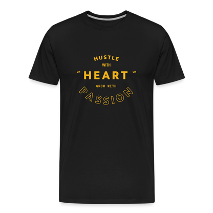 Hustle with Heart Straight Cut Organic Cotton Shirt - black