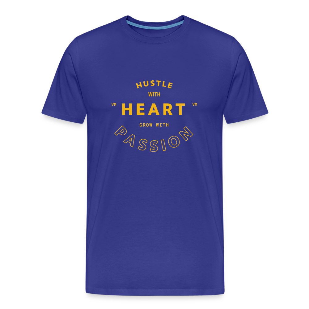 Hustle with Heart Straight Cut Organic Cotton Shirt - royal blue