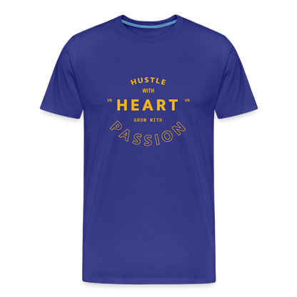 Hustle with Heart Straight Cut Organic Cotton Shirt - royal blue