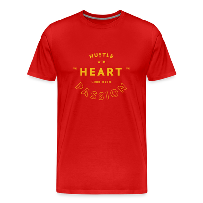 Hustle with Heart Straight Cut Organic Cotton Shirt - red