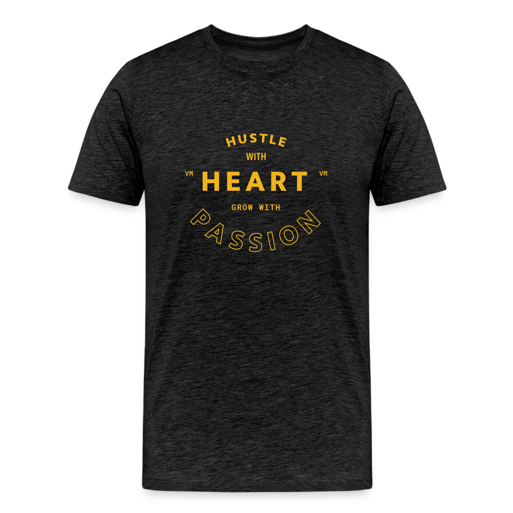 Hustle with Heart Straight Cut Organic Cotton Shirt - charcoal grey