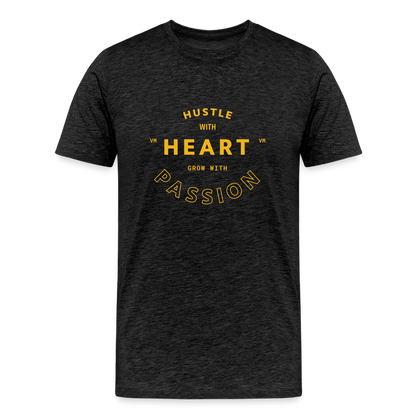 Hustle with Heart Straight Cut Organic Cotton Shirt - charcoal grey