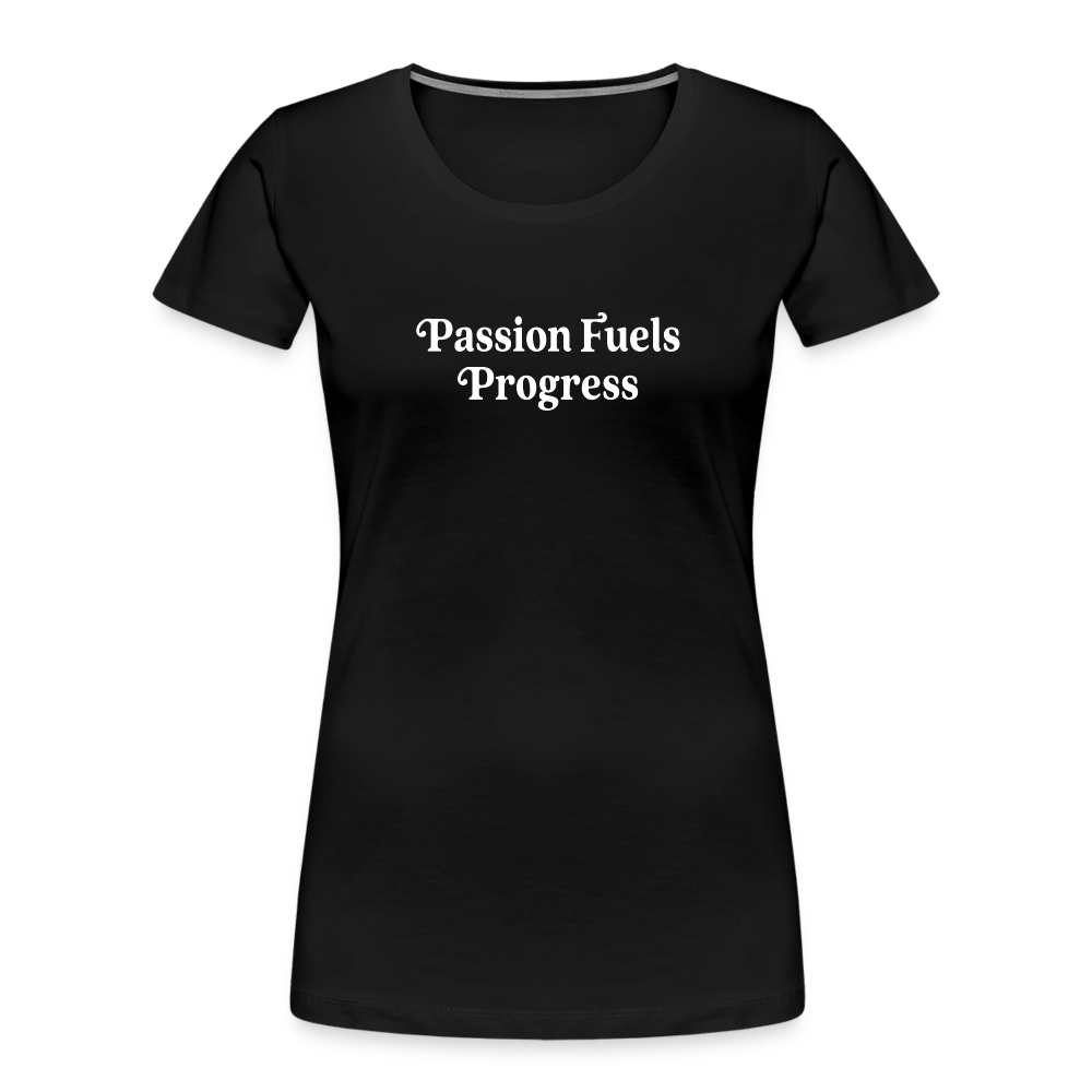 Passion Fuels Progress Fitted Organic Cotton Shirt - black