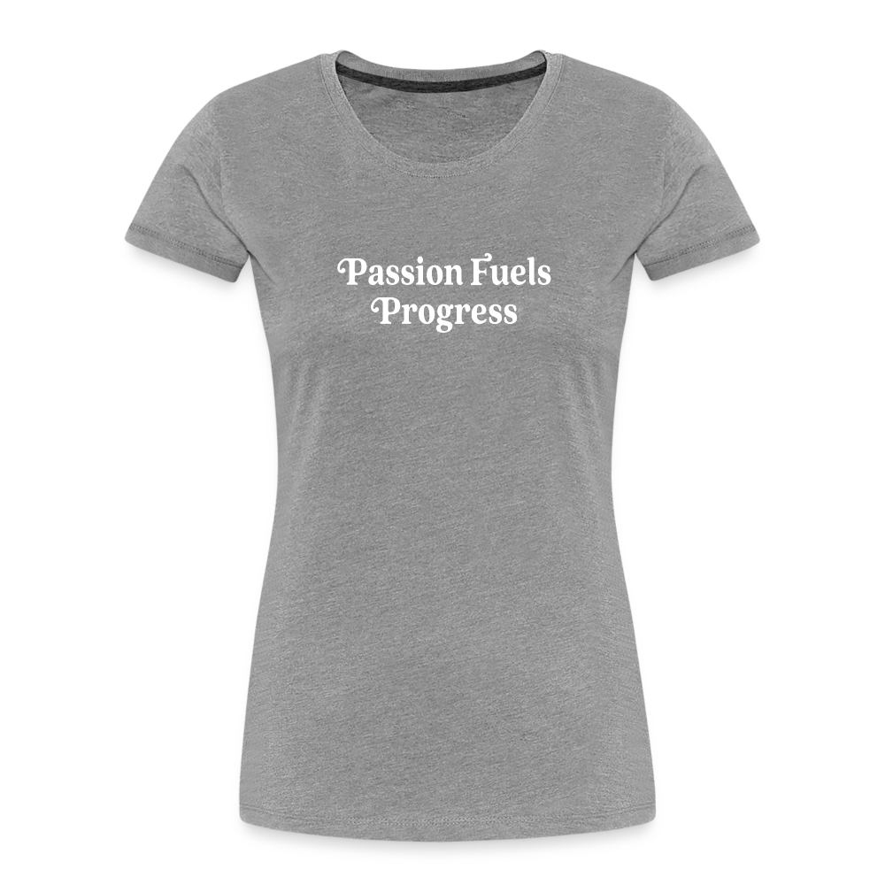 Passion Fuels Progress Fitted Organic Cotton Shirt - heather gray