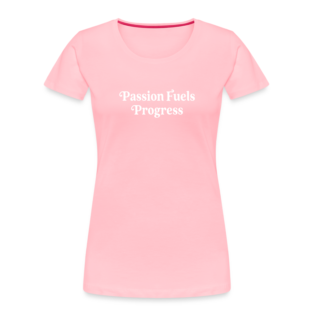 Passion Fuels Progress Fitted Organic Cotton Shirt - pink