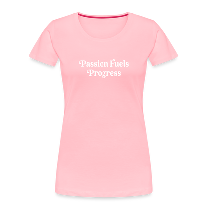 Passion Fuels Progress Fitted Organic Cotton Shirt - pink