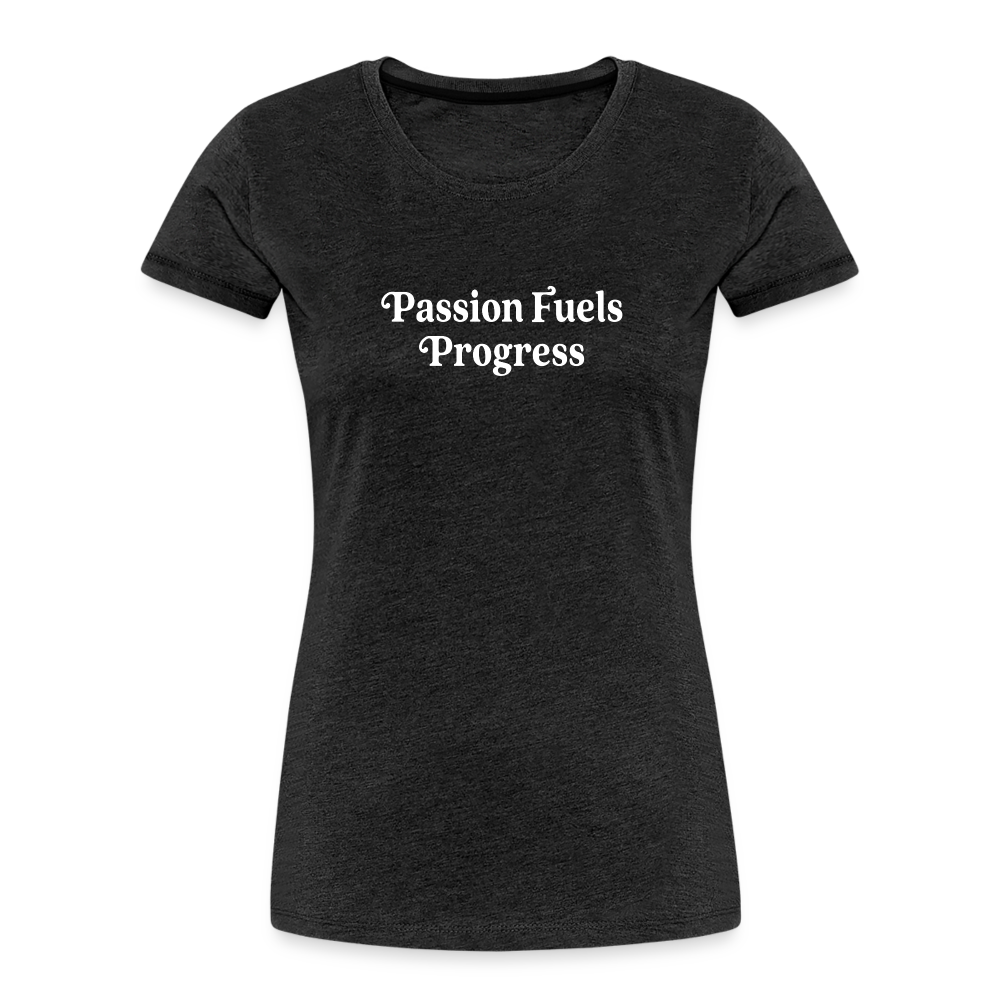 Passion Fuels Progress Fitted Organic Cotton Shirt - charcoal grey