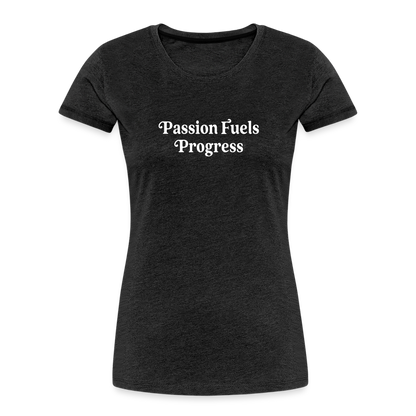 Passion Fuels Progress Fitted Organic Cotton Shirt - charcoal grey