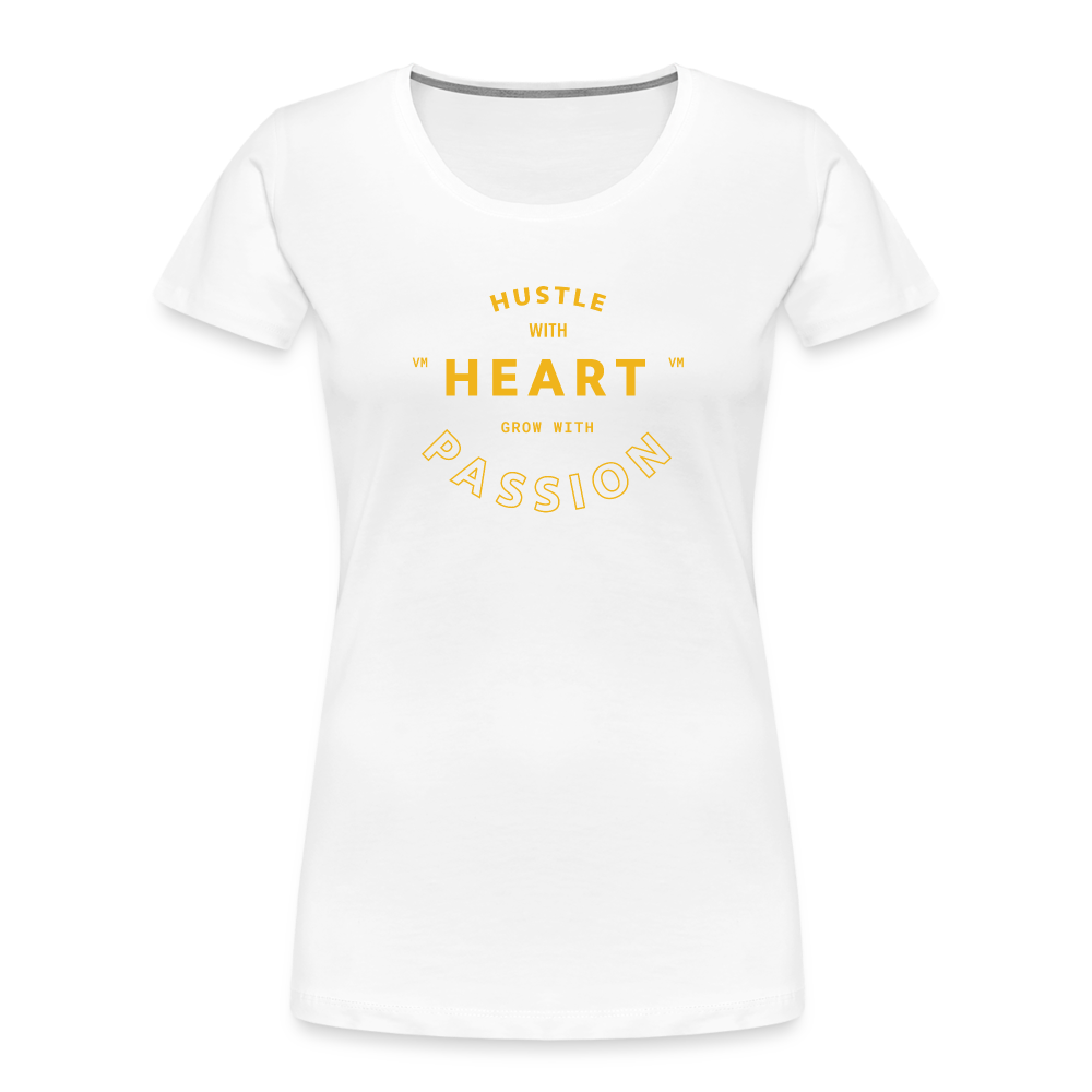 Hustle with Heart Fitted Organic Cotton Shirt - white