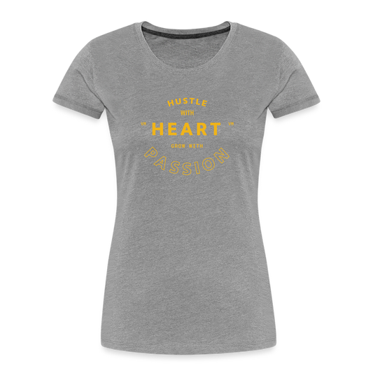 Hustle with Heart Fitted Organic Cotton Shirt - heather gray