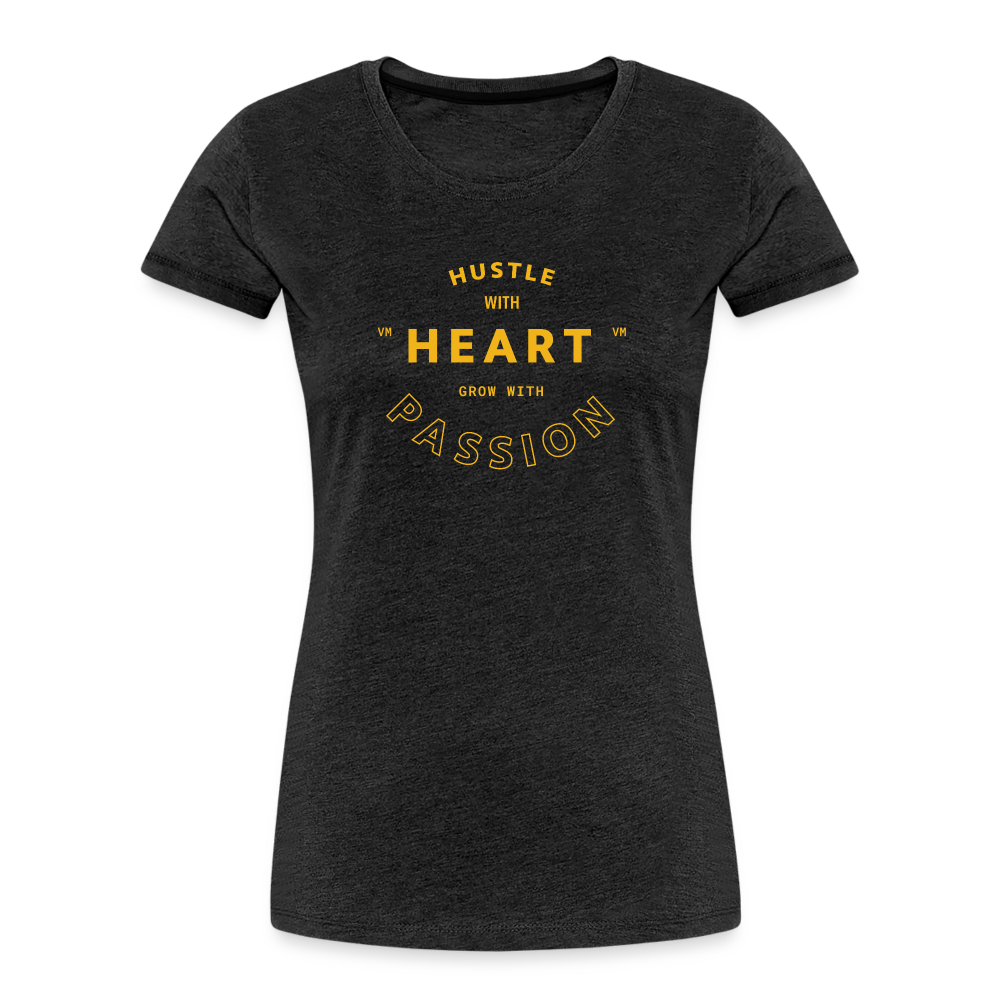 Hustle with Heart Fitted Organic Cotton Shirt - charcoal grey