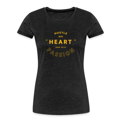 Hustle with Heart Fitted Organic Cotton Shirt - charcoal grey